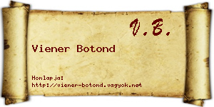 Viener Botond névjegykártya